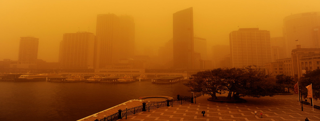 Dust storm covers Australian town in orange