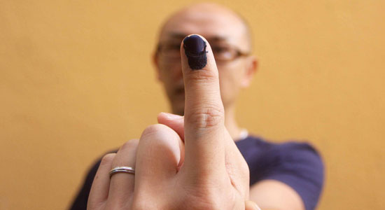 Voters coloured fingers bring on election blues