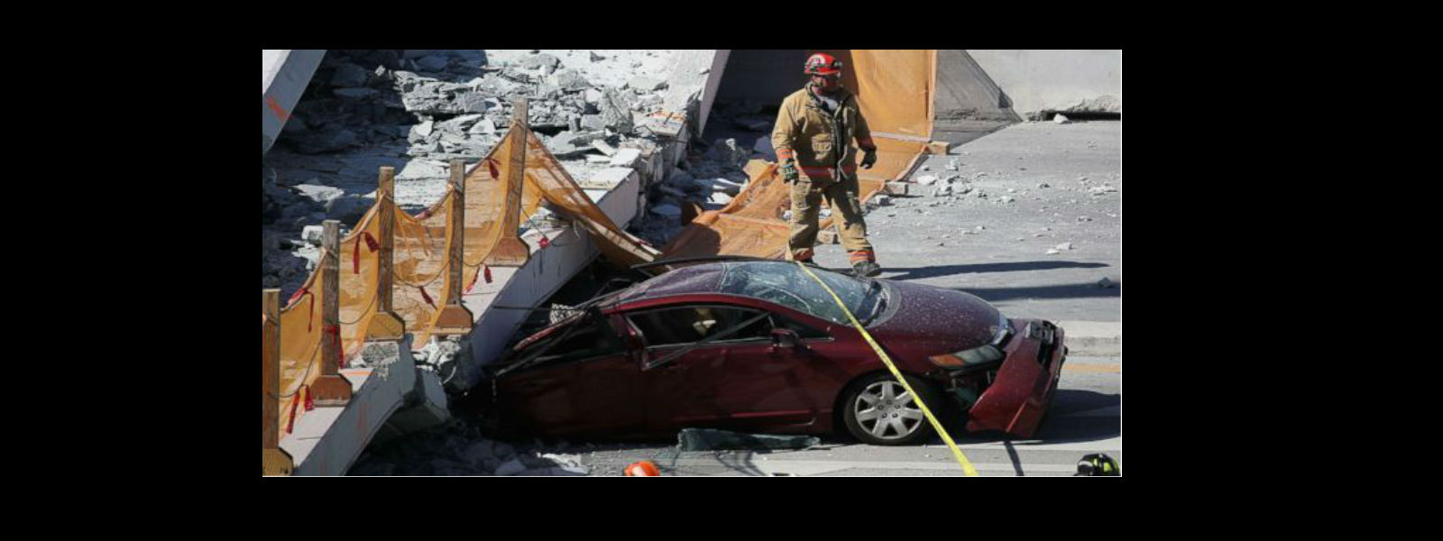 Florida safety pedestrian bridge collapsed