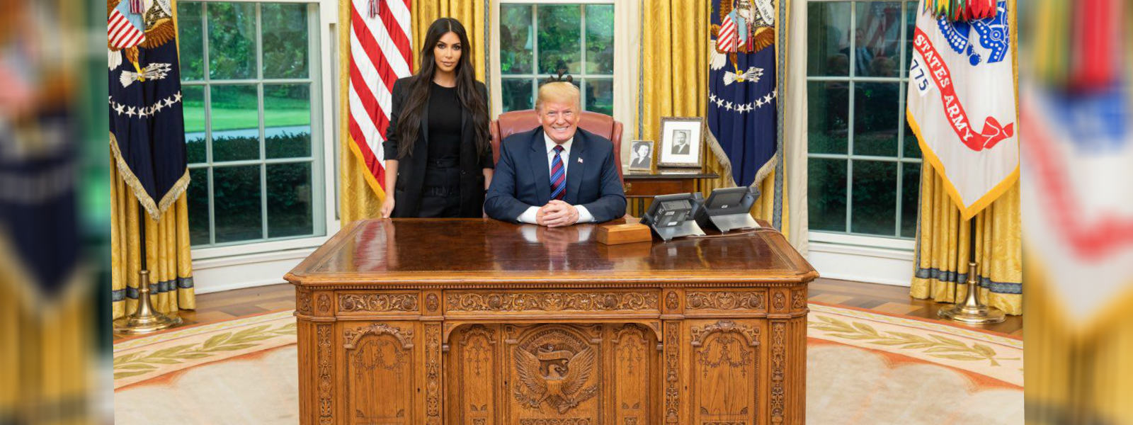 Kim Kardashian meets Donald Trump