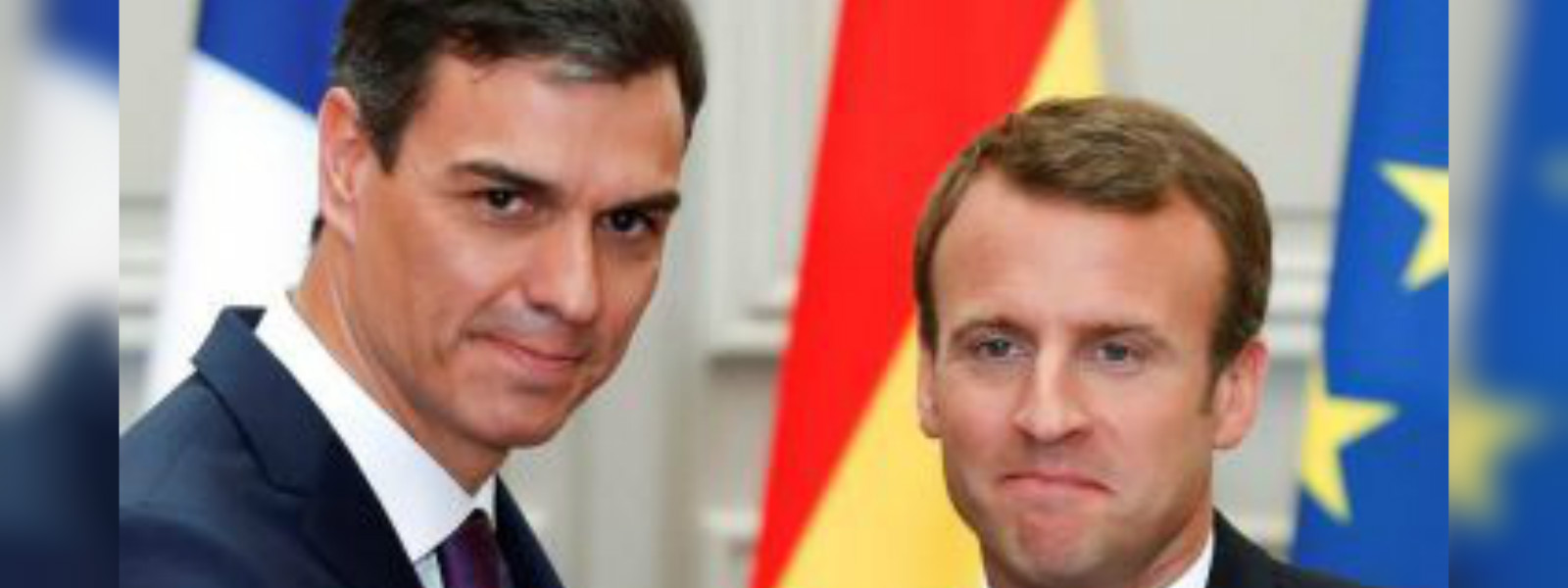 Macron welcomes Sanchez at Elysee palace