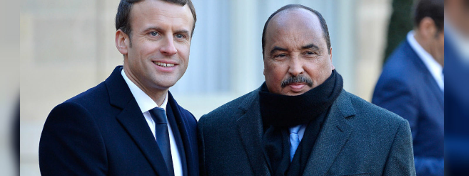 French President Macron arrives at Mauritania