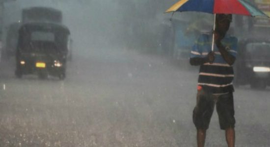 Rainfall of 100 mm to be expected islandwide today