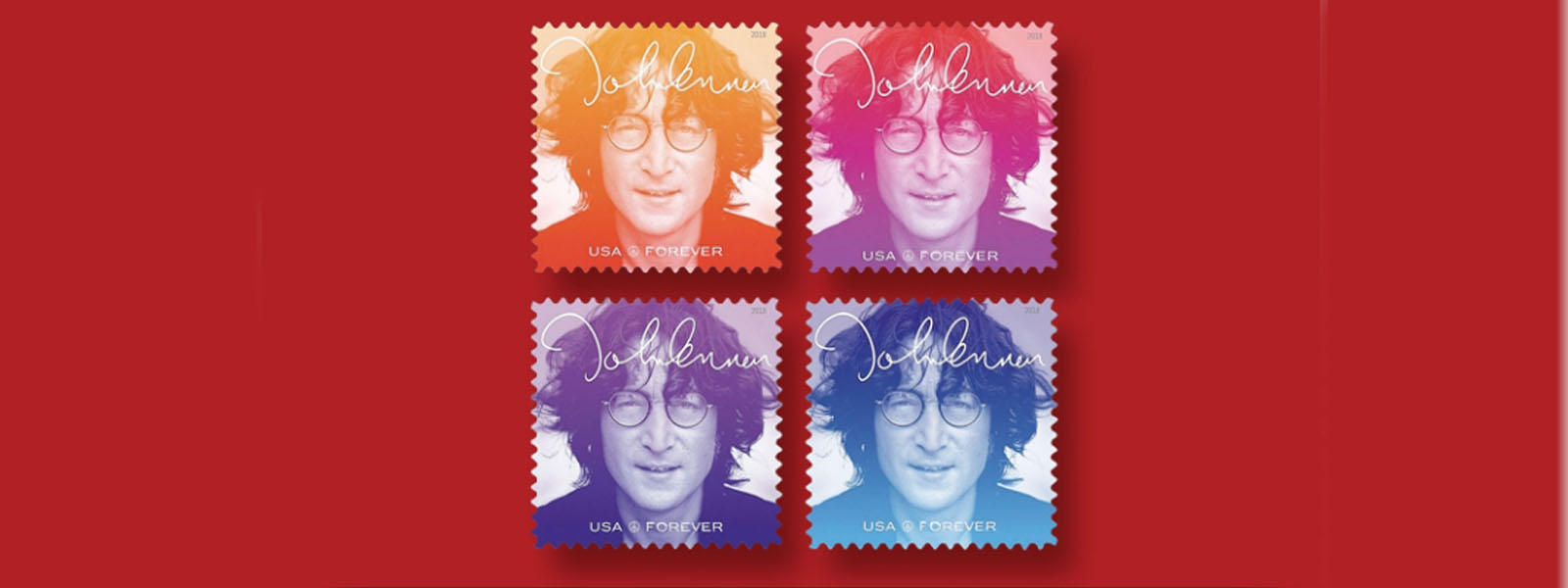 John Lennon honored with postage stamp