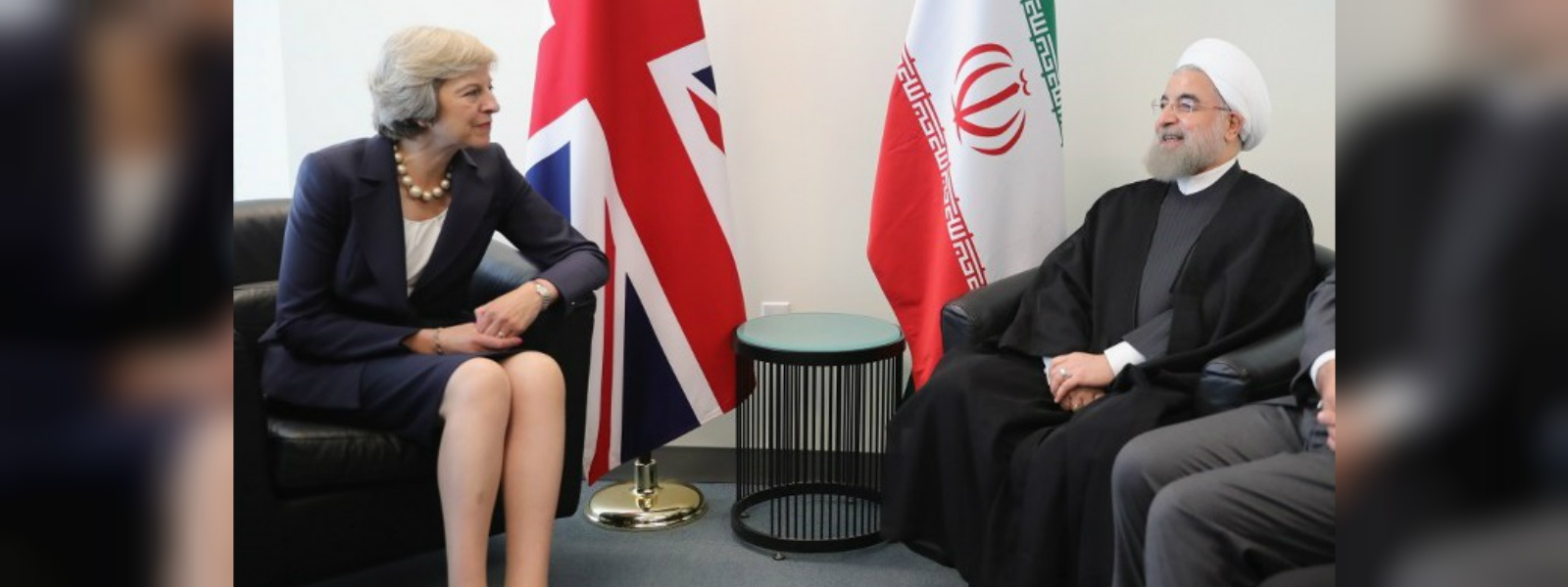 UK PM May meets Iran's Rouhani