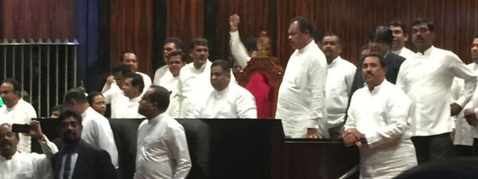 Parliament adjourned following protest