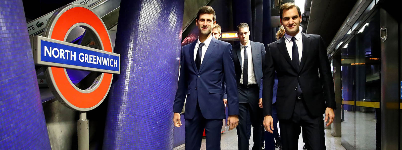 Tennis stars join London commuters on the tube