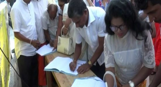 Petition signing at Sri Vishnu Devalaya