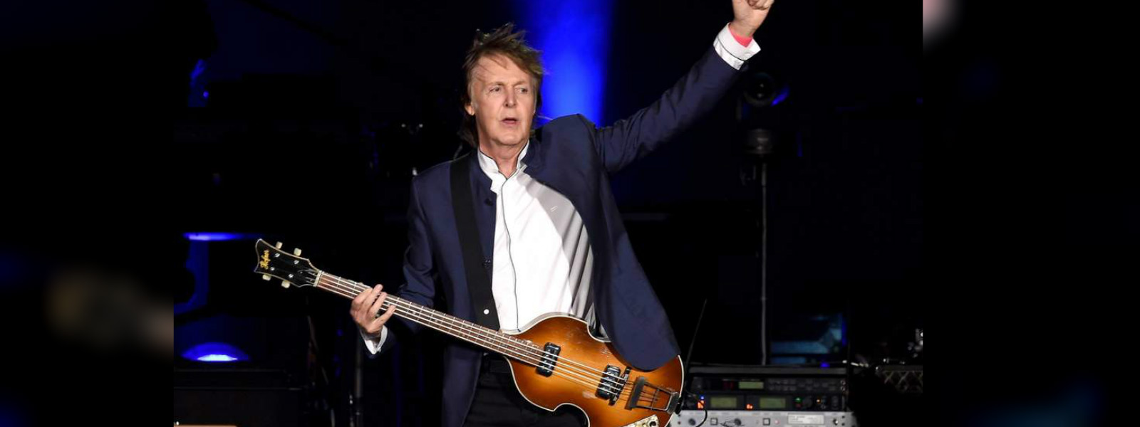 Paul McCartney rocks out on stage in London
