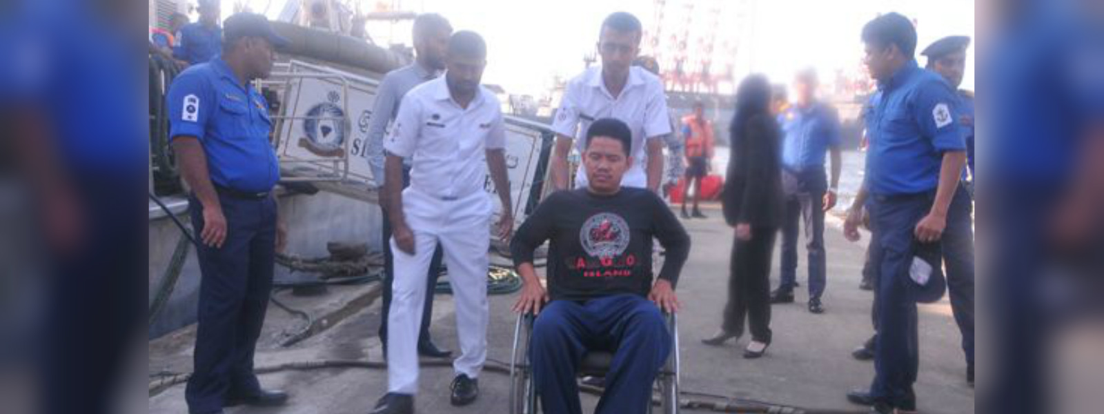 Navy brings ashore a Malaysian sailor