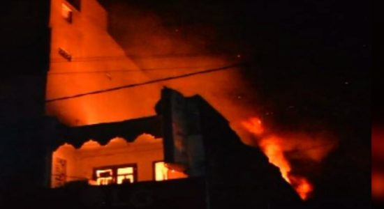 Fire in a multi-storey building in Mannar 