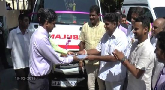 Two ambulances donated to Tangalle Base Hospital