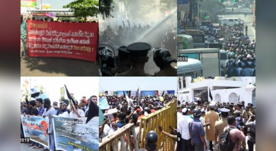 Protests stall traffic in Colombo 