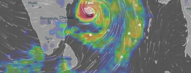 Cyclone FANI moving away from Sri Lanka