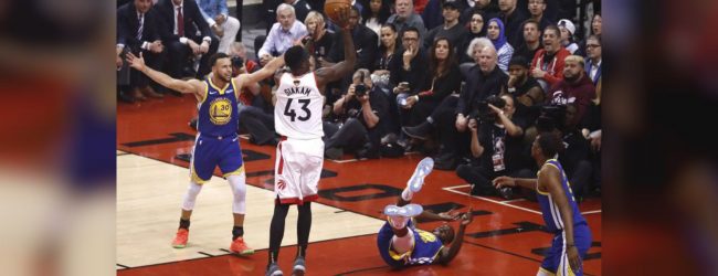 Raptors wins opening game of NBA finals