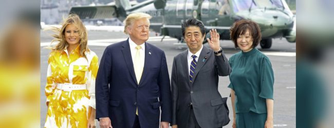 U.S. President inspects Japanese destroyer