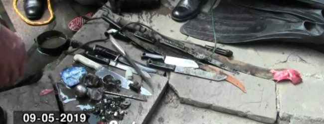 Weapons discovered in wells around Maligawatte