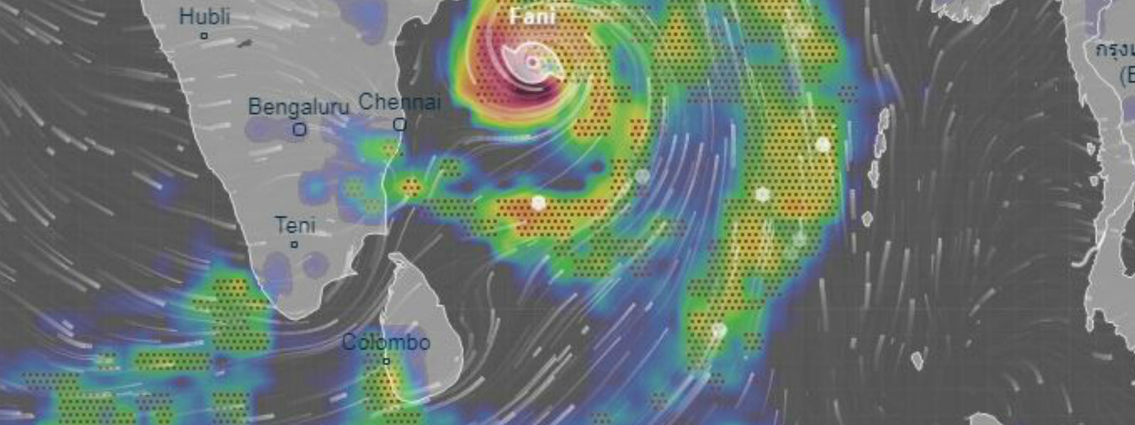 Cyclone FANI moving away from Sri Lanka