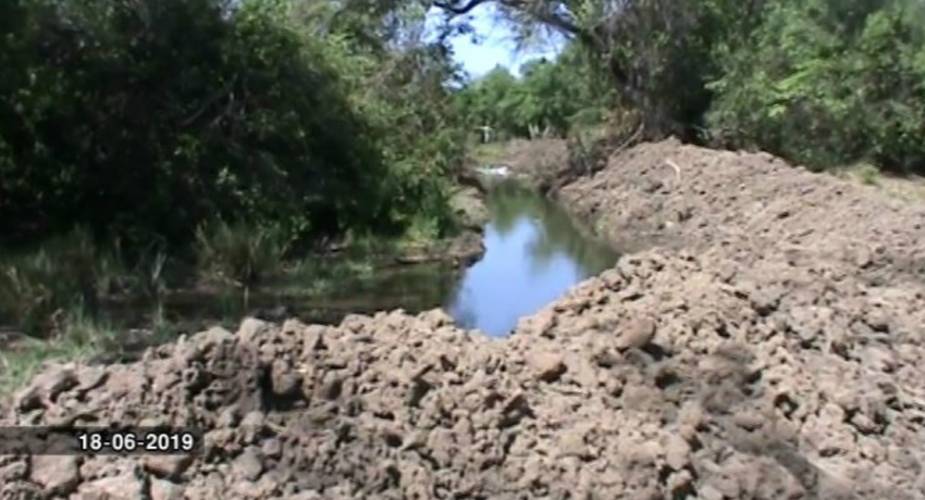 Farmers building unauthorized canal through Somawathi National Park