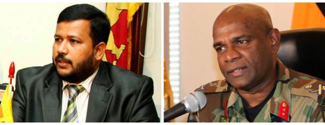 Army Commander and Rishard Bathiudeen at PSC 