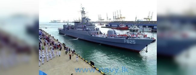 More fire power for Navy : Chinese gifted P-625 arrives at Colombo port