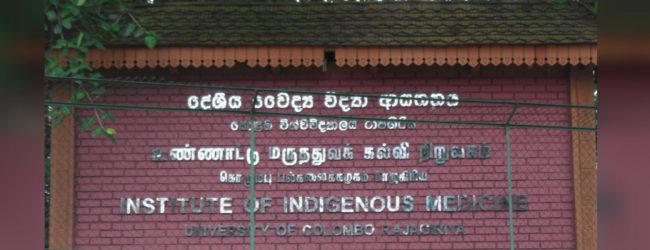 Indigenous Medicine institute of Colombo University shuts down