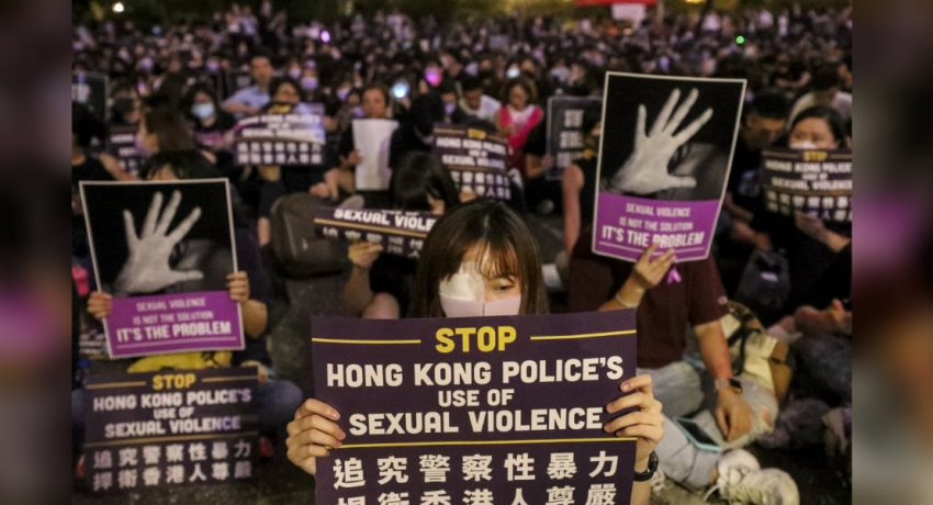 Hong Kong protesters hold ‘#MeToo’ rally against alleged police sexual violence