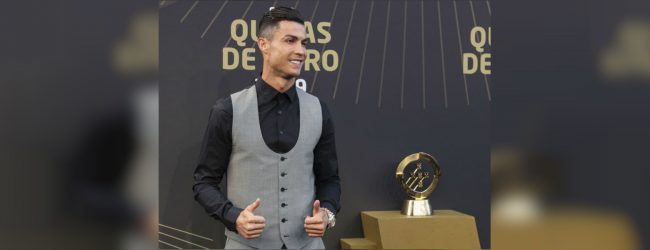 Cristiano Ronaldo named player of the year at Quinas Awards