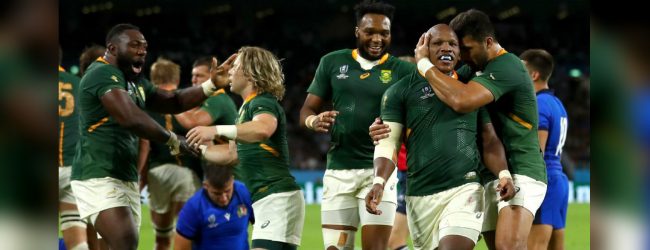 South Africa crush Italy 49-3 in Rugby World Cup