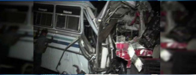 Bus collision in Minneriya claims one life, 60 injured