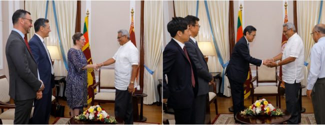 President meets US and Japanese Ambassadors