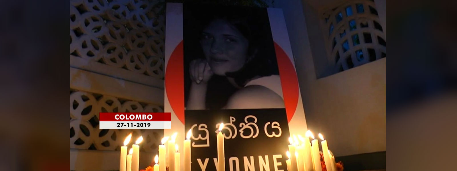 Candlelight vigil in memory of Yvonne Jonsson