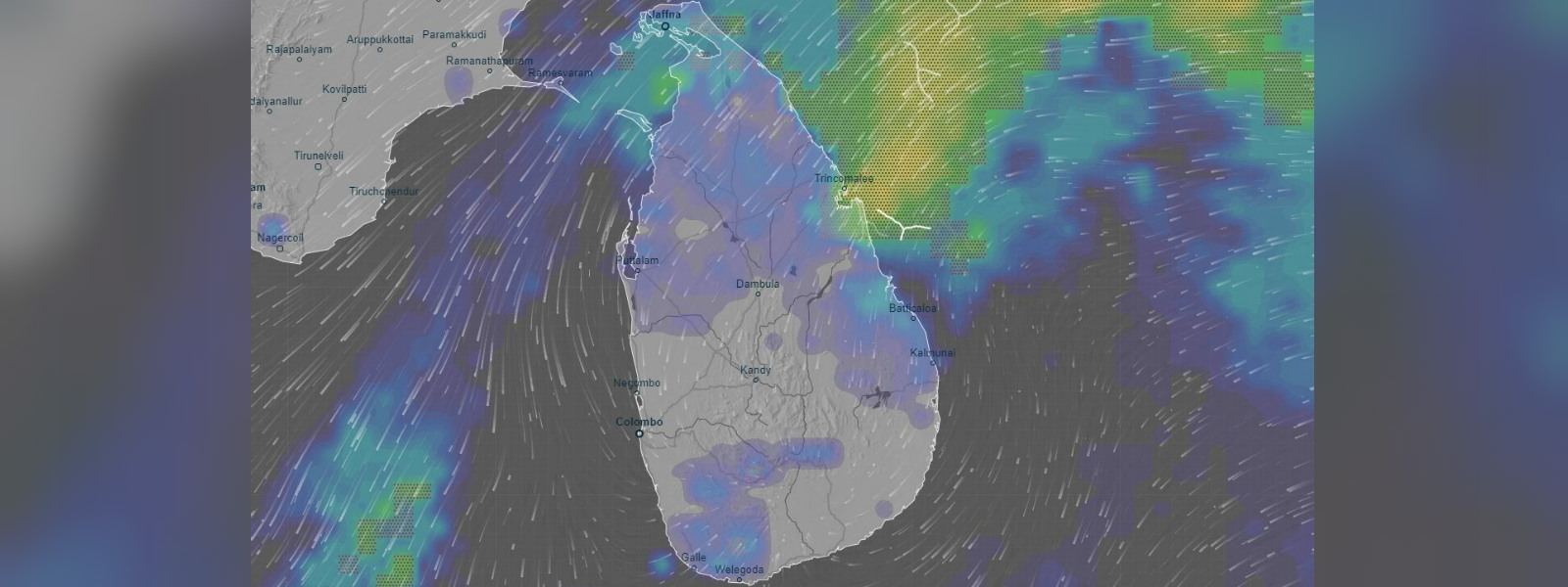 Spells of showers predicted in 2 provinces and Jaffna
