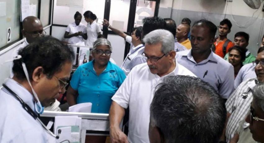 President visits Colombo National Hospital