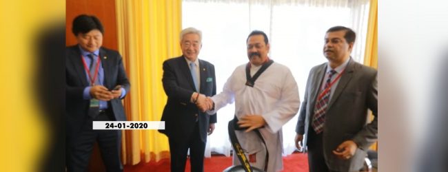 Prime Minister Mahinda Rajapaksa given Honorary Taekwondo Black Belt by World Taekwondo Federation