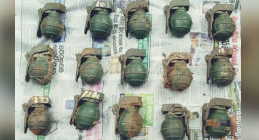 18 live hand grenades discovered in Puthukudiyiruppu