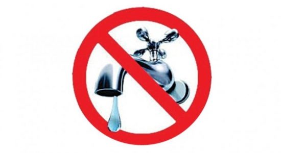 22-hour water cut to be in effect from 9 am