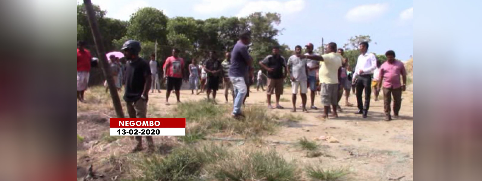 Residents protest for the playground in Negombo