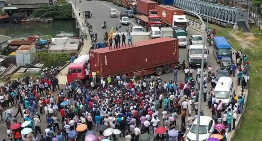President unfazed by Anti-India protests at Colombo Port; Protesters barred from occupying buildings