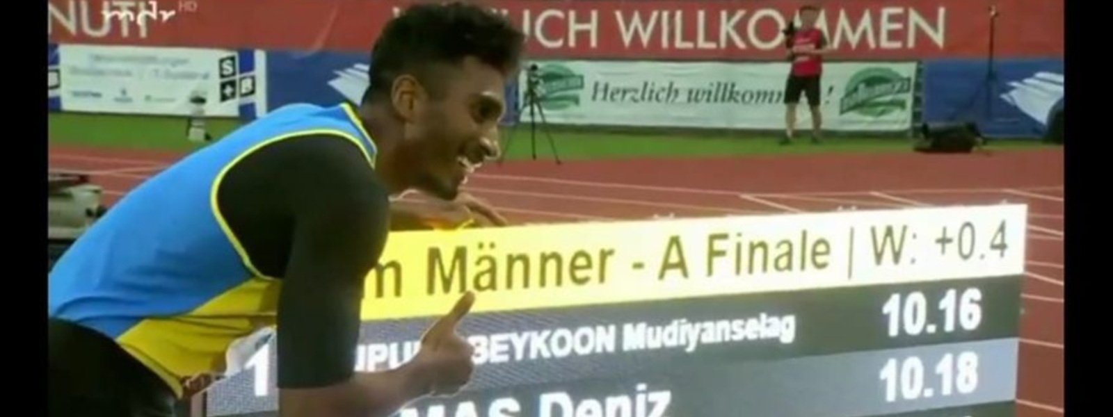 Yupun Abeykoon sets new South Asian record in 100m