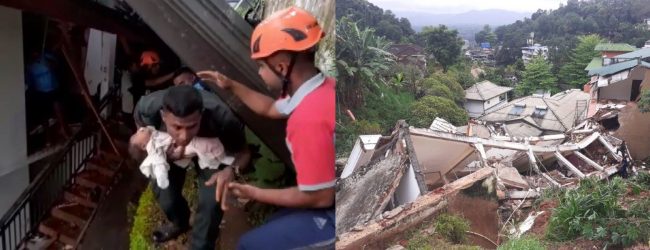 (VIDEO); Infant rescued from the rubble following Kandy building collapse