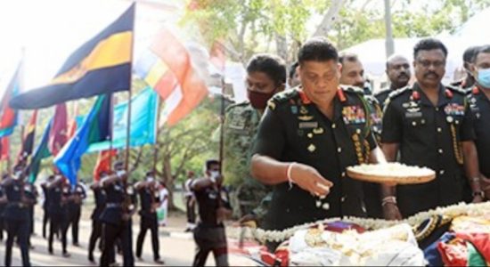 Army Flags symbolically blessed in Anuradhapura