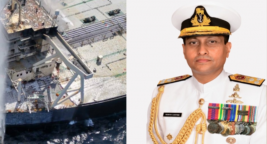 MT New Diamond blaze contained; Sri Lanka Navy Commander