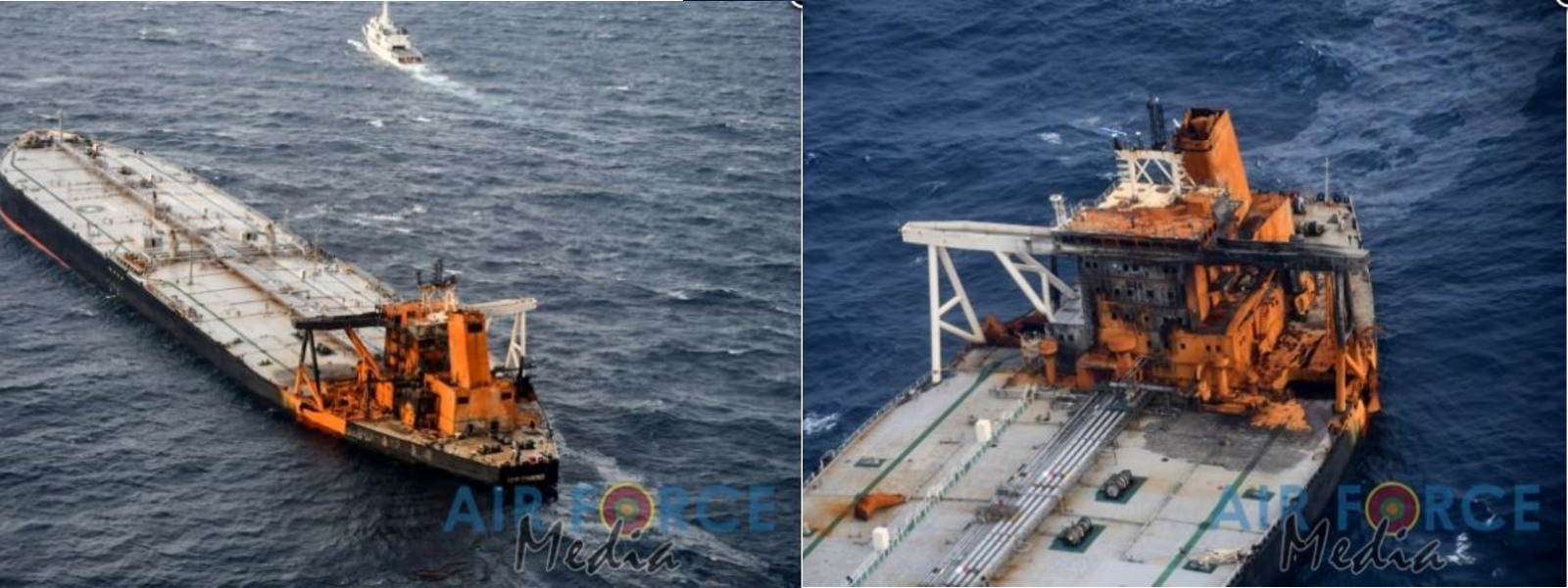 Oil slick from MT New Diamond located 02 nautical miles close to distressed tanker