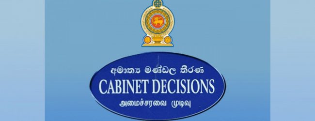 Four Cabinet decisions reached this week