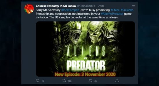 'AlienVsPredator' - China responds to US