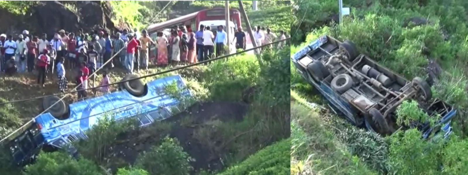 Scores injured after bus plunges into precipice along Hatton – Dayagama Road