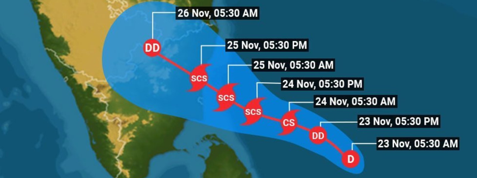 Severe Cyclonic Storm “NIVAR” to further intensify