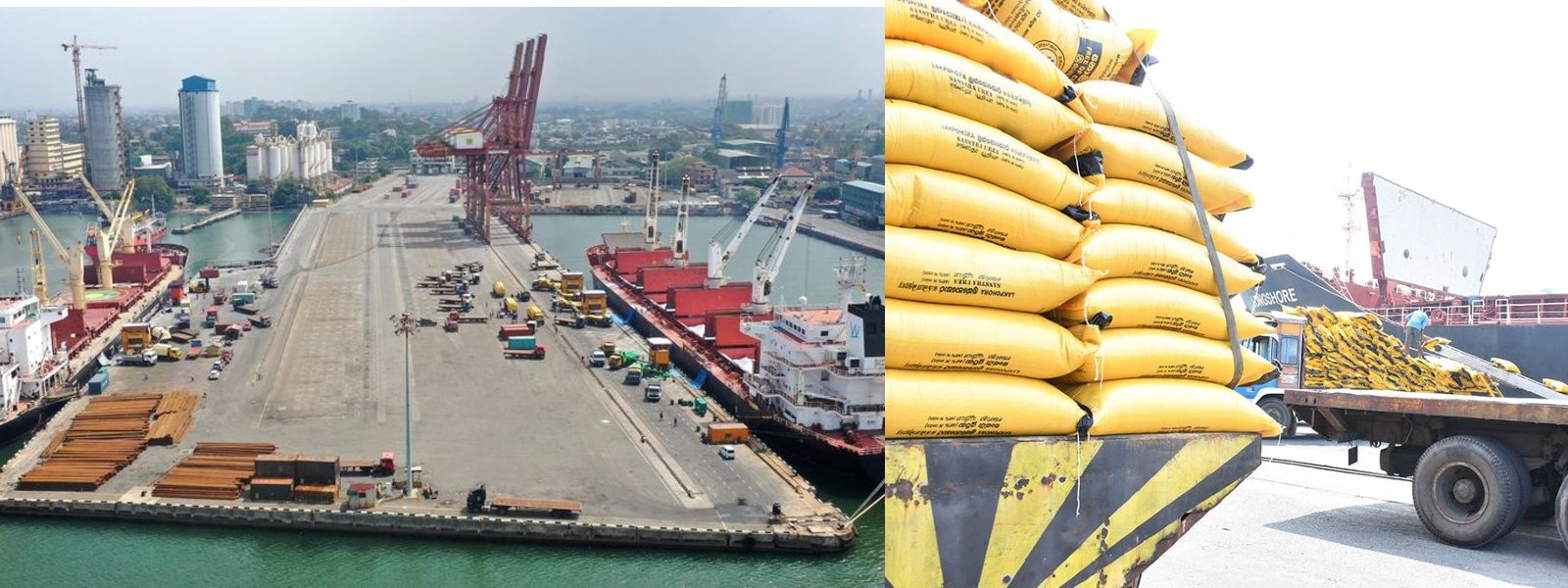 Bulk carriers with fertilizer at Port of Colombo