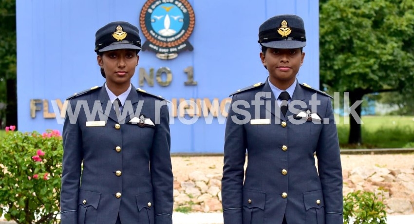02 Female Officers commissioned as Pilots for the 01st time in SLAF history